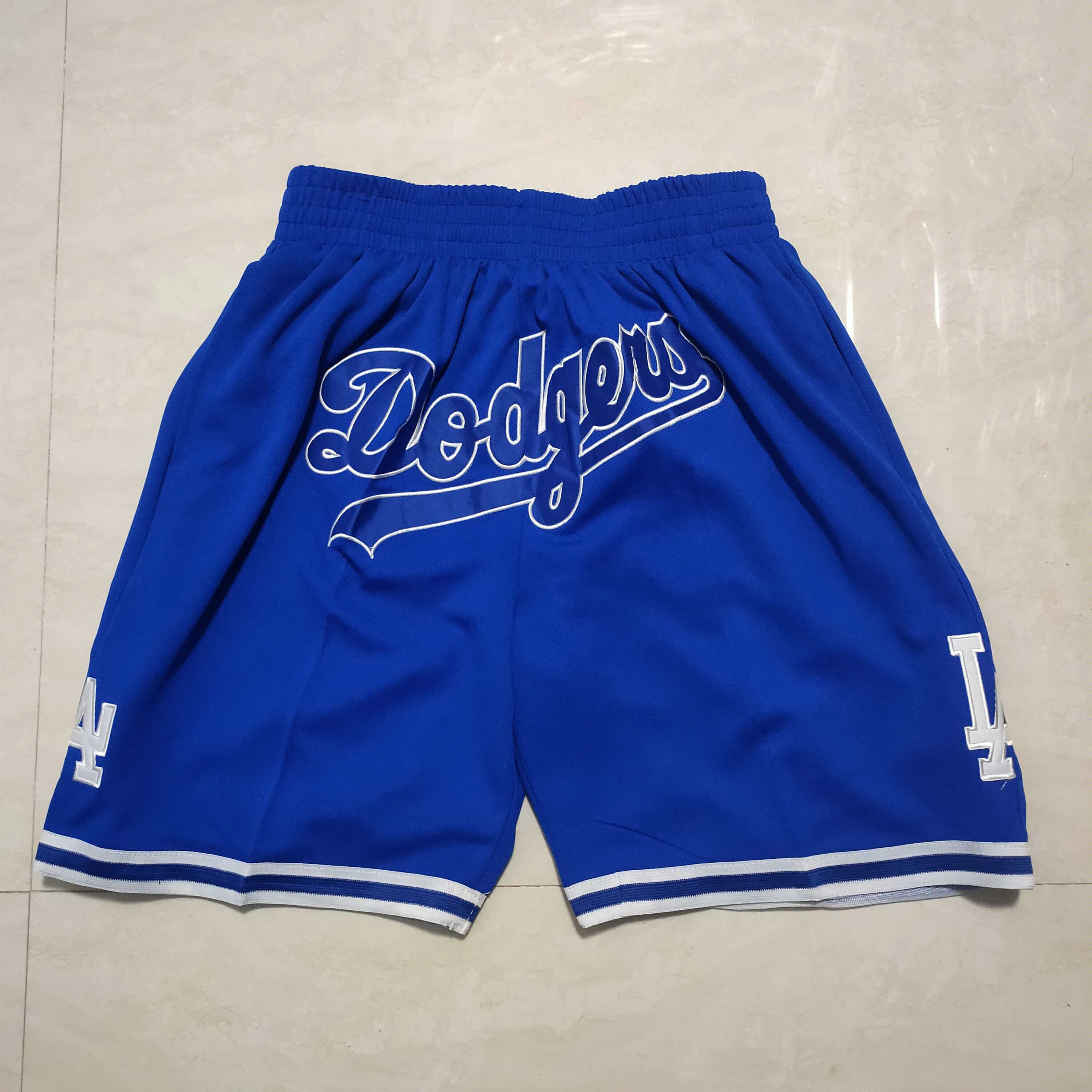 Men MLB Los Angeles Dodgers Blue Shorts 1